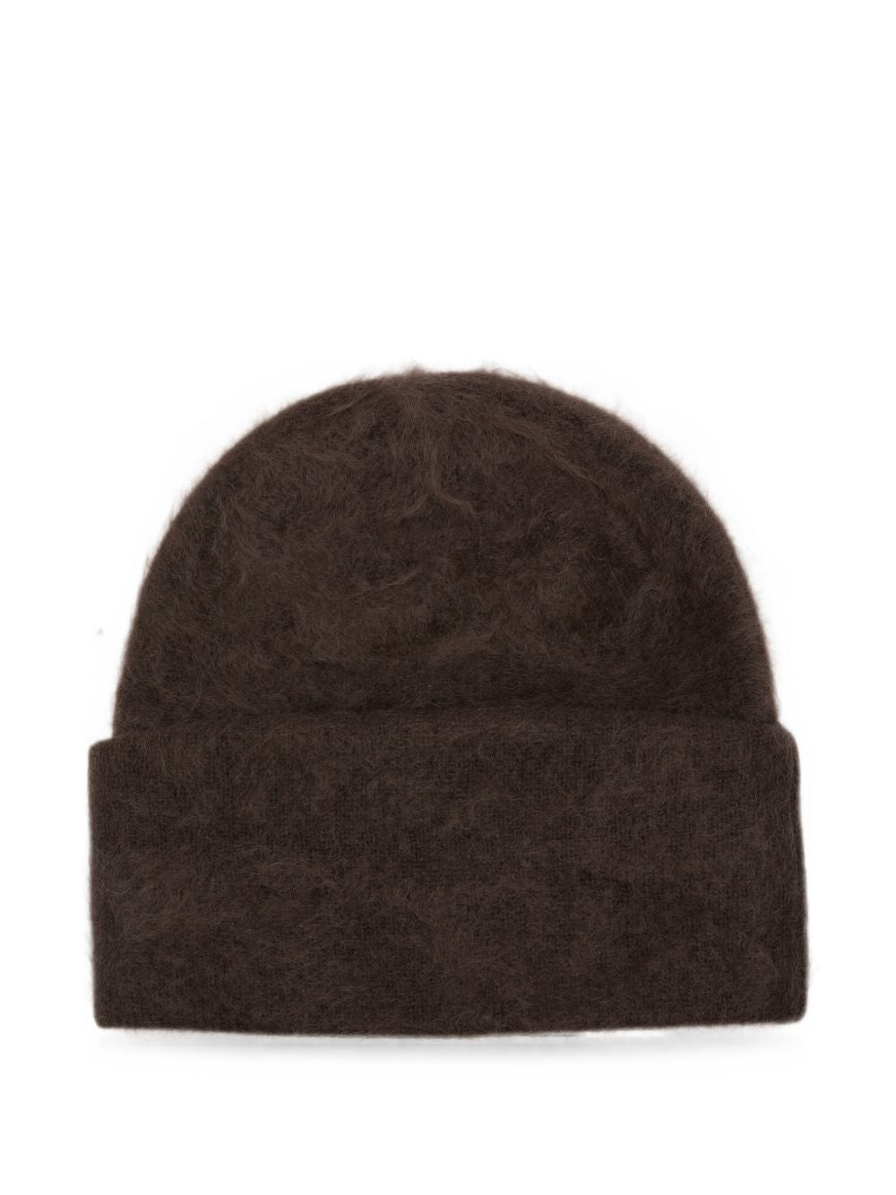 Soft Goat Brushed Knit Beanie — Brown Beanies