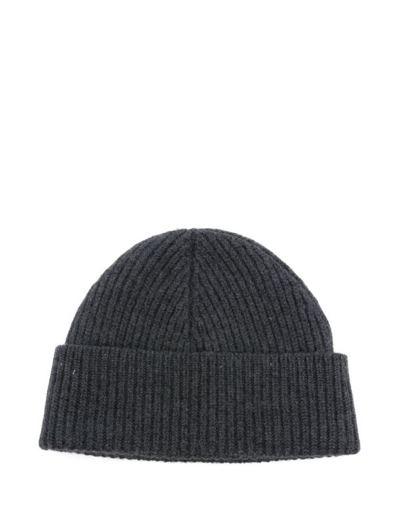 Ami Paris Beanie — Grey Wool Beanies