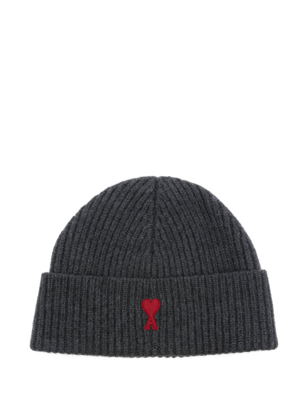 Ami Paris Beanie — Grey Wool Beanies
