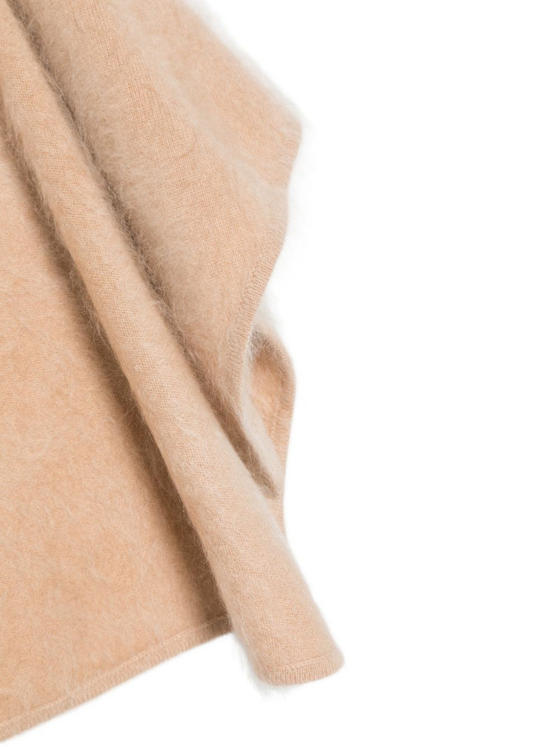 Soft Goat Knitted Triangular Scarf — Camel Scarfs