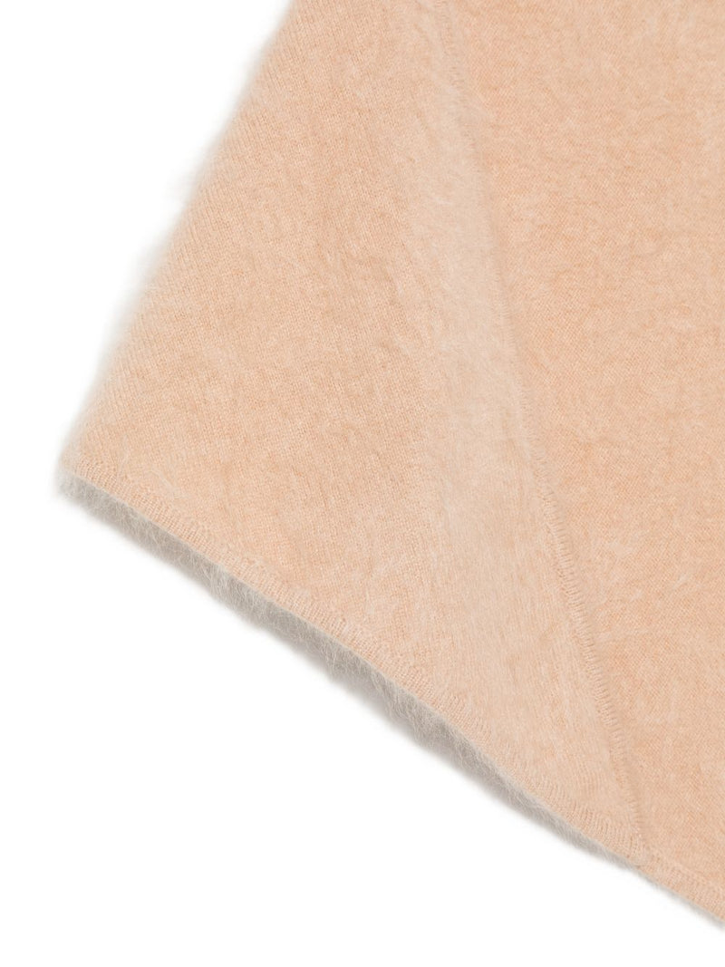 Soft Goat Knitted Triangular Scarf — Camel Scarfs