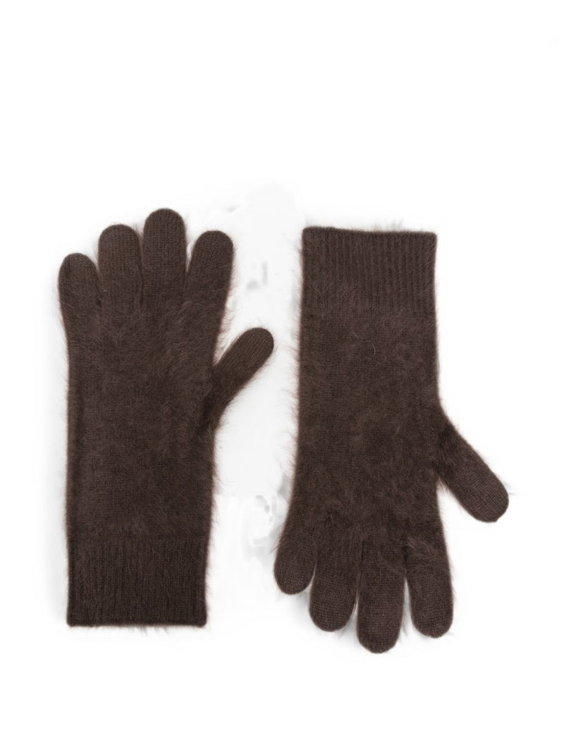 Soft Goat Wool Gloves — Brown
