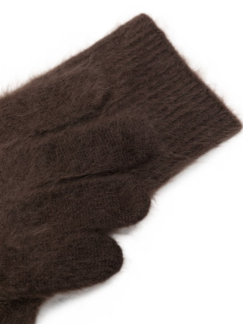Soft Goat Wool Gloves — Brown