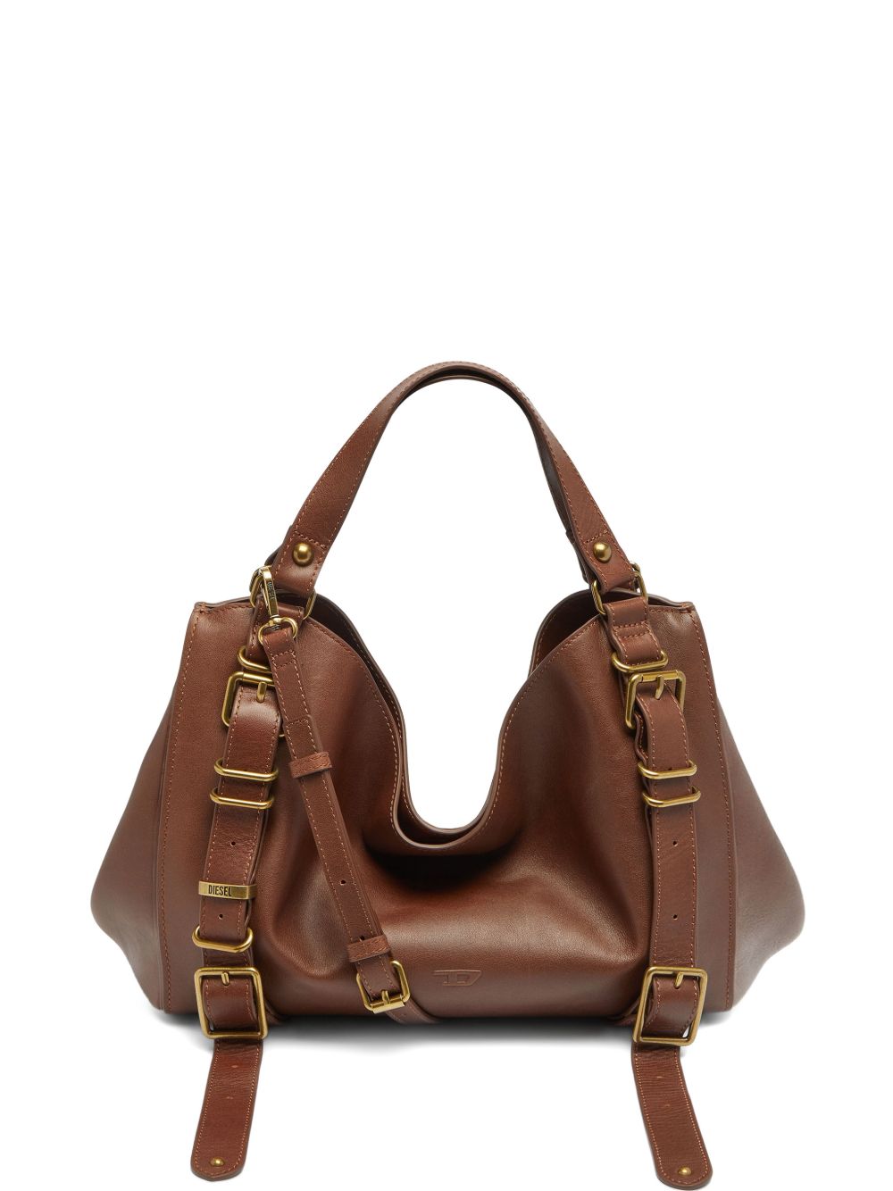 Diesel Shoulder Bag — Brown Cowhide Leather Hand