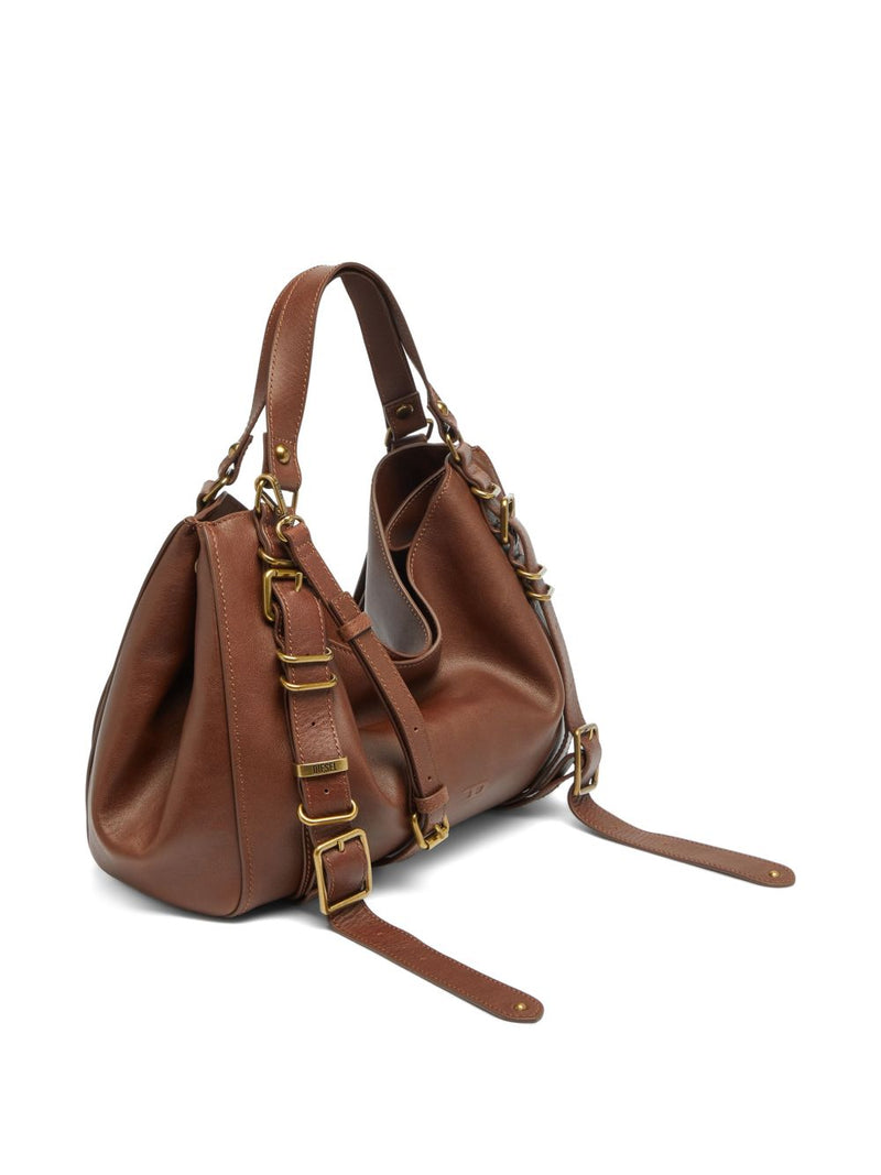Diesel Shoulder Bag — Brown Cowhide Leather Hand