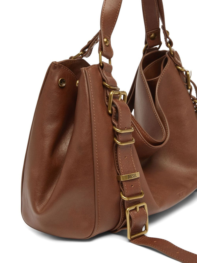 Diesel Shoulder Bag — Brown Cowhide Leather Hand