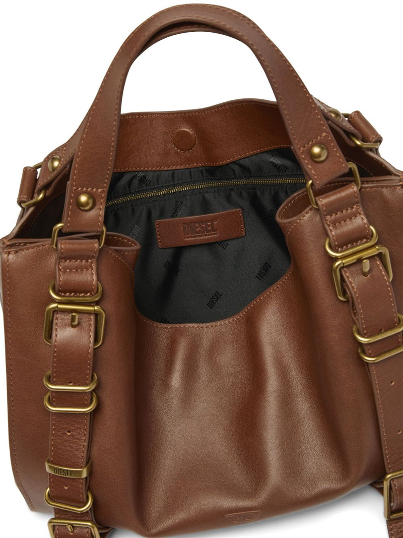 Diesel Shoulder Bag — Brown Cowhide Leather Hand