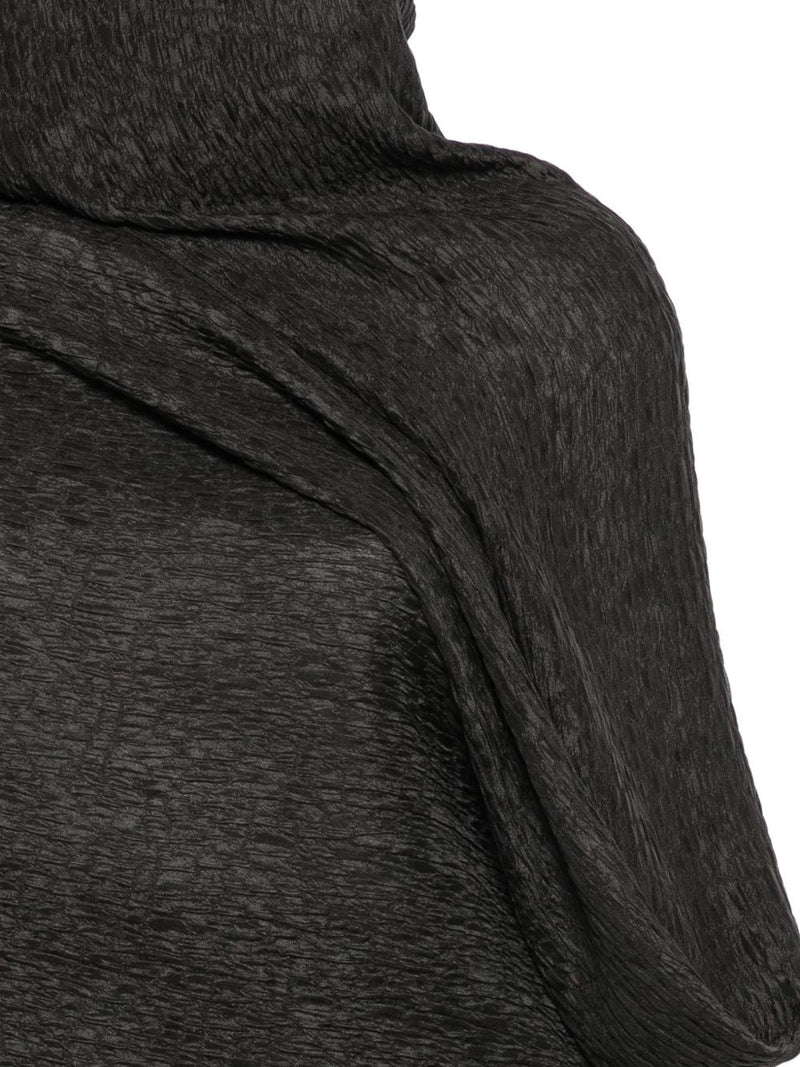 Cortana Crinkled Silk Shawl — Brown Shawls