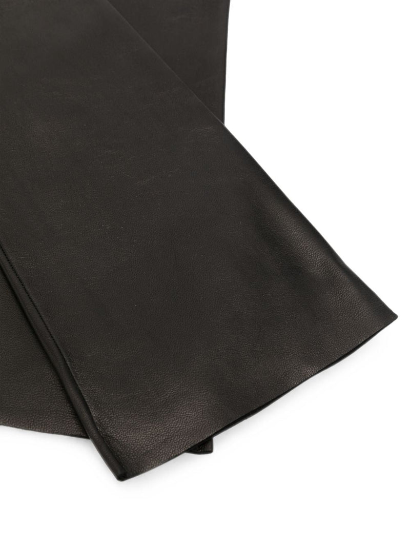 Cortana Long-Length Leather Gloves — Black