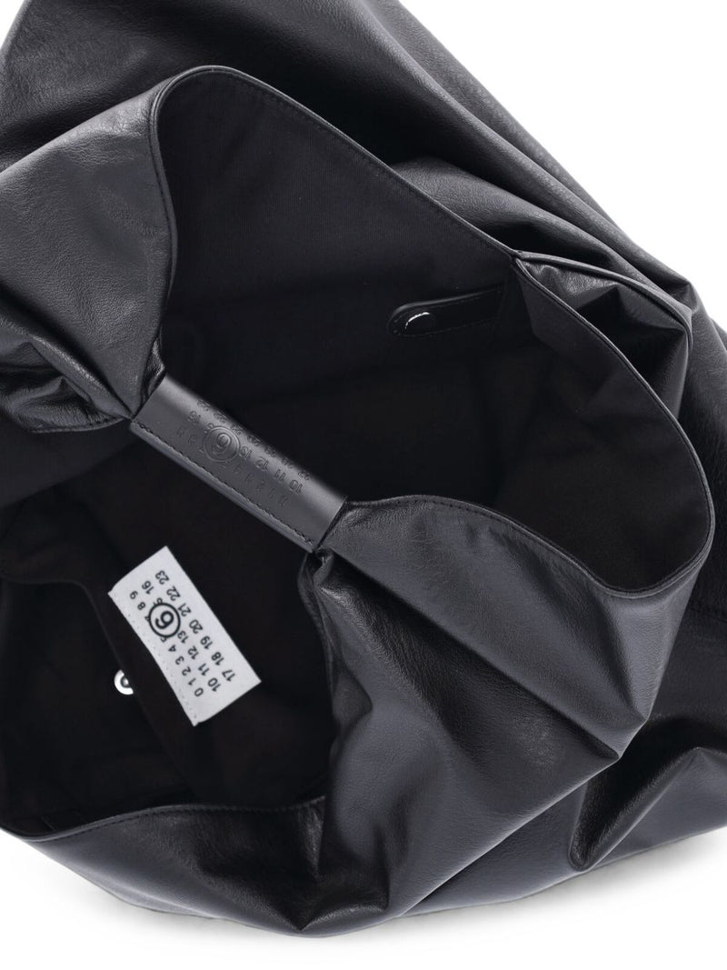 Mm6 Maison Margiela Japanese Origami-Inspired Hobo Bag — Black Hand