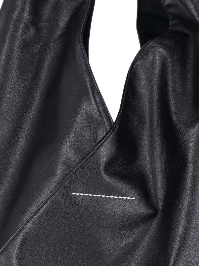 Mm6 Maison Margiela Japanese Origami-Inspired Hobo Bag — Black Hand