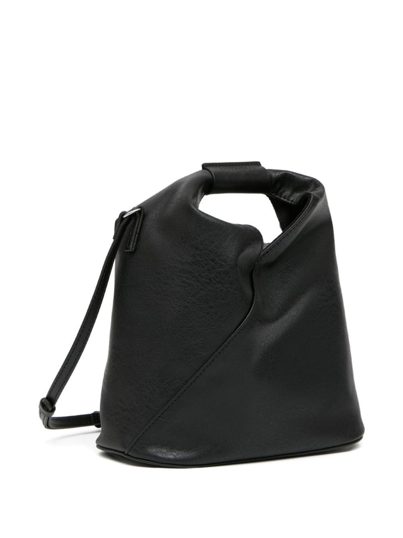 Mm6 Maison Margiela Origami-Inspired Leather Shoulder Bag — Black