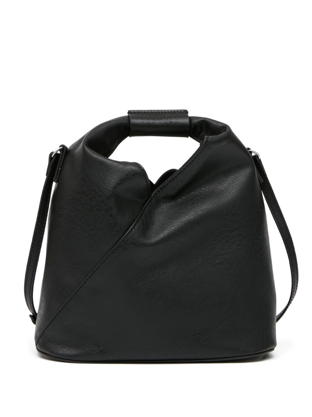 Mm6 Maison Margiela Origami-Inspired Leather Shoulder Bag — Black