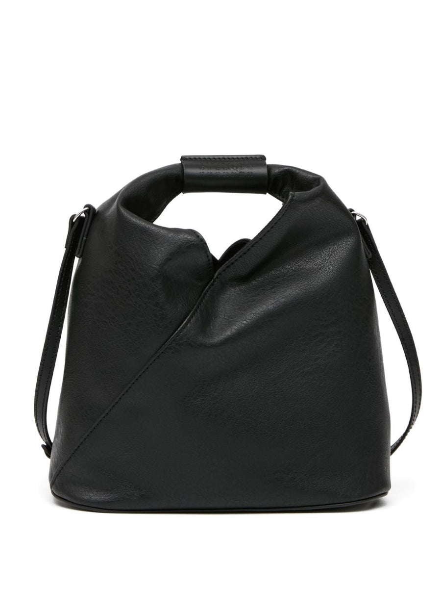 Mm6 Maison Margiela Origami-Inspired Leather Shoulder Bag — Black