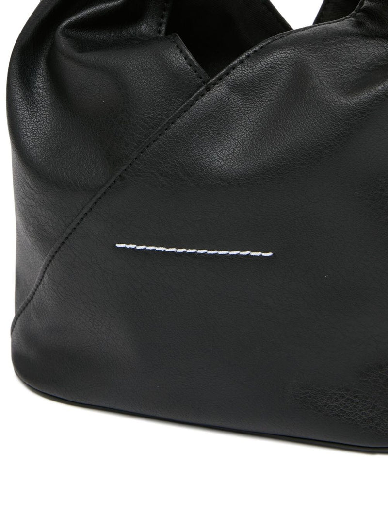 Mm6 Maison Margiela Origami-Inspired Leather Shoulder Bag — Black