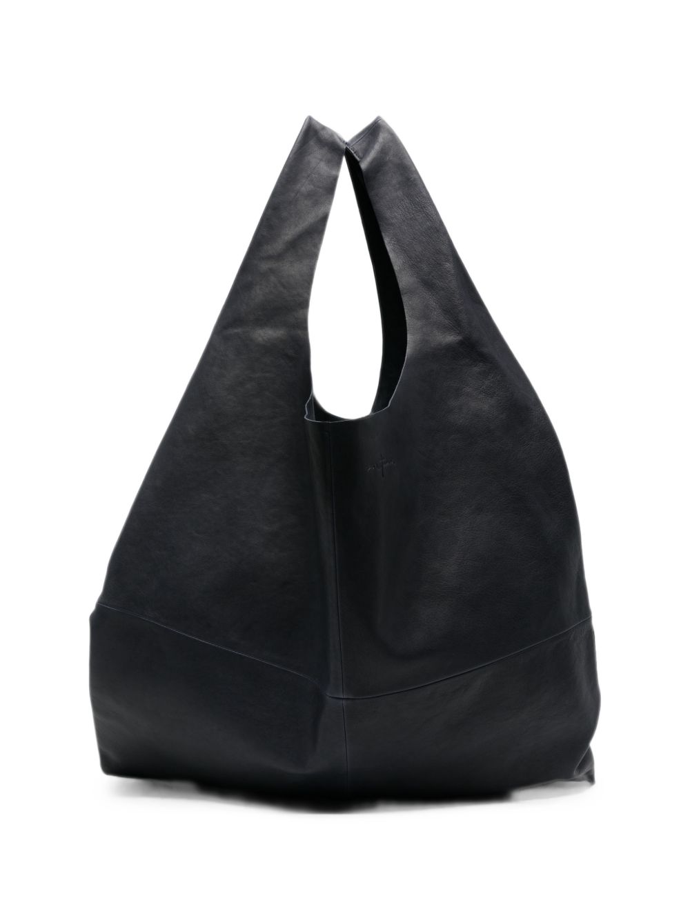 Cortana Slouchy Leather Tote Bag — Black