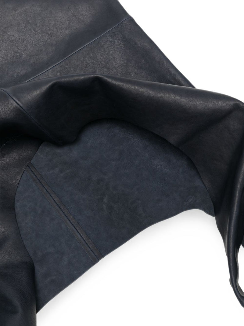 Cortana Slouchy Leather Tote Bag — Black