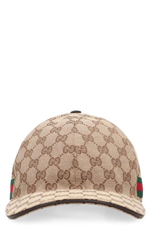 Gucci 200035 Gg Fabric Baseball Cap — Beige Polyester Caps