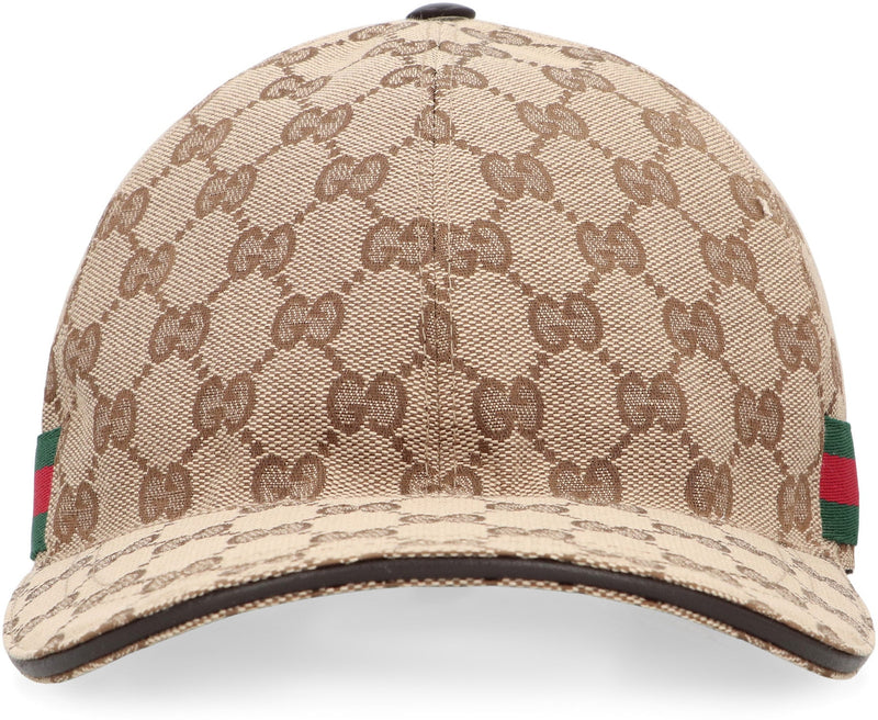 Gucci 200035 Gg Fabric Baseball Cap — Beige Polyester Caps