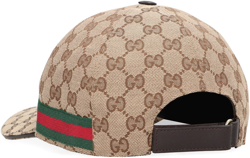 Gucci 200035 Gg Fabric Baseball Cap — Beige Polyester Caps
