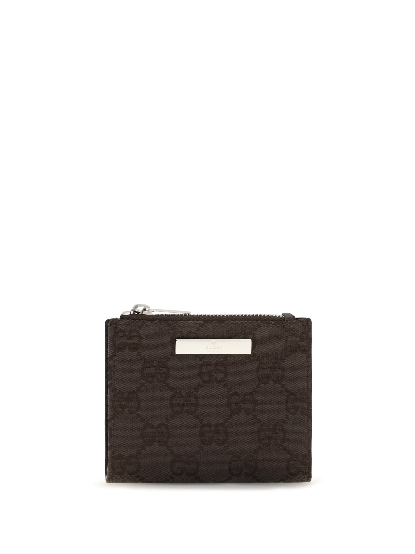 Gucci Plaque-Embellished Gg Canvas Wallet — Brown Polyester; Cotton; Polyamide