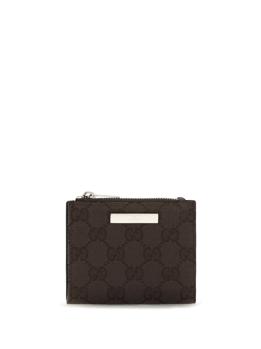 Gucci Plaque-Embellished Gg Canvas Wallet — Brown Polyester; Cotton; Polyamide