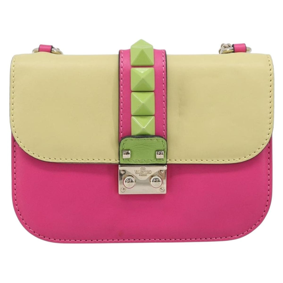 Valentino Garavani Glam Lock Covered Studs Leather Multicolour Bag