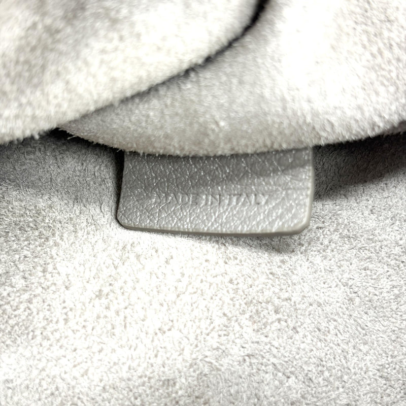 Celine Heloise Triomphe Embossed Leather Gray Bag