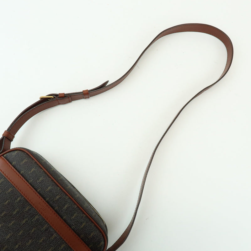 Saint Laurent Le Monogramme Camera Monogram All Over Coated Canvas And Leather Brown Bag