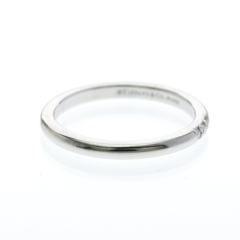 Tiffany & Co. Forever Wedding Band 950 Platinum With Diamonds Silver Bijoux