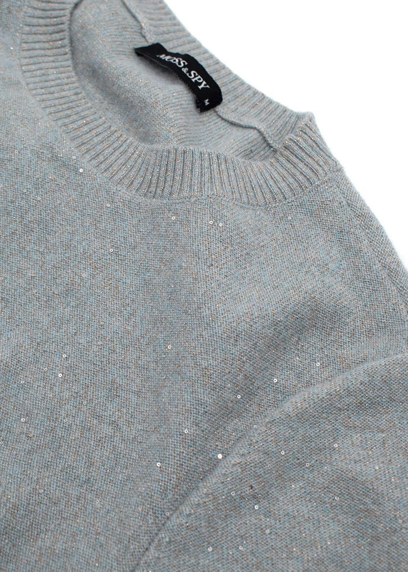 Moss & Spy Blue Sparkle Cashmere Jumper