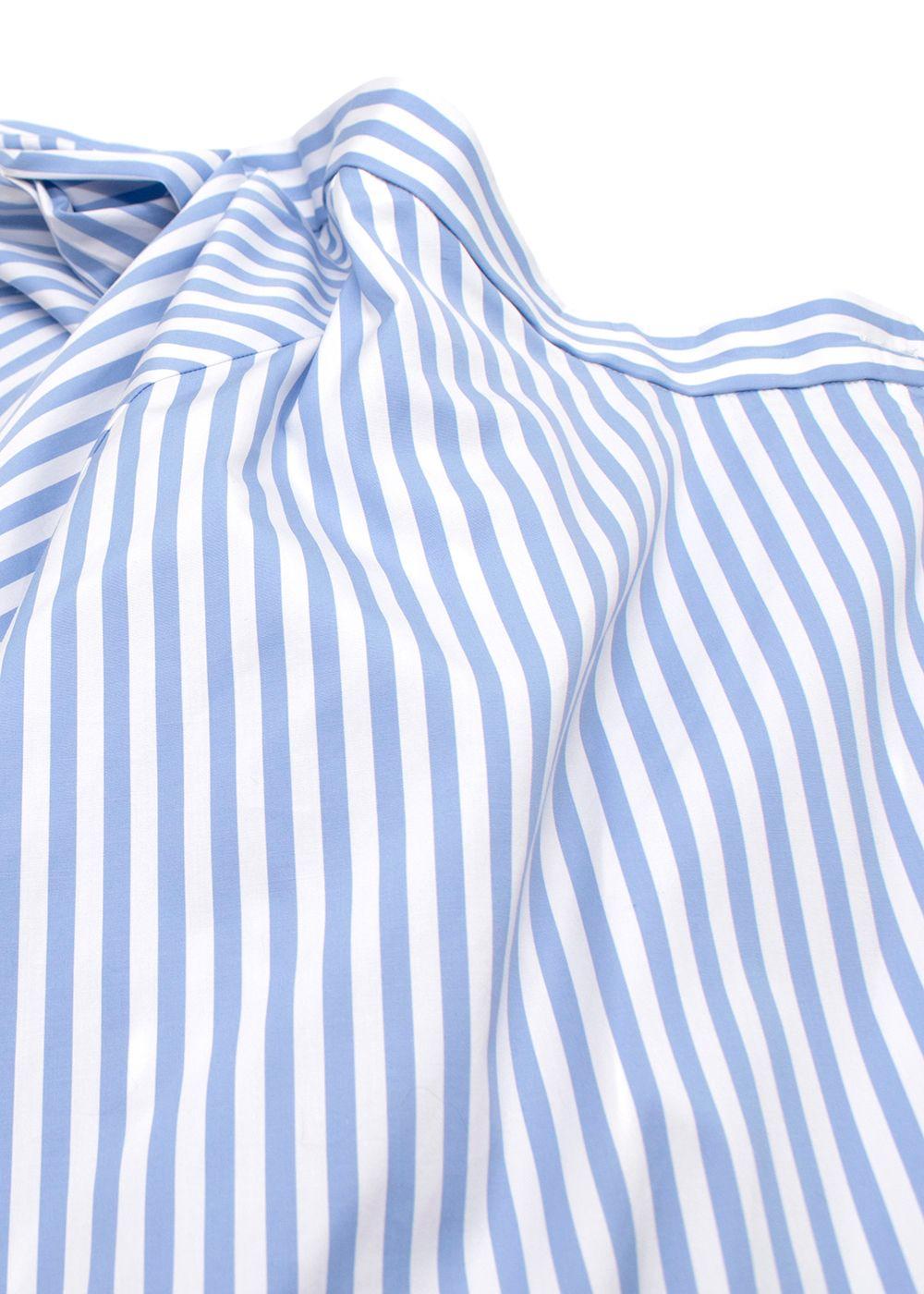 Polo Ralph Lauren Blue Stripe A-line Midi Skirt