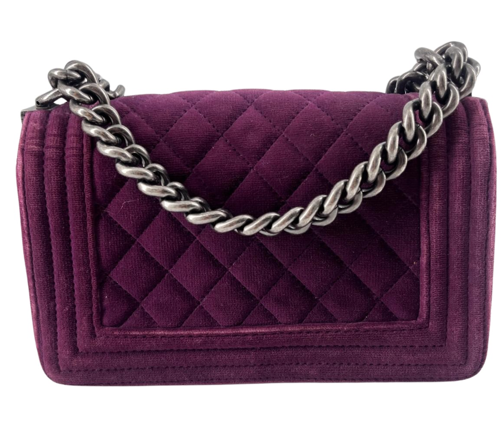 Chanel Plum Velvet Boy Bag
