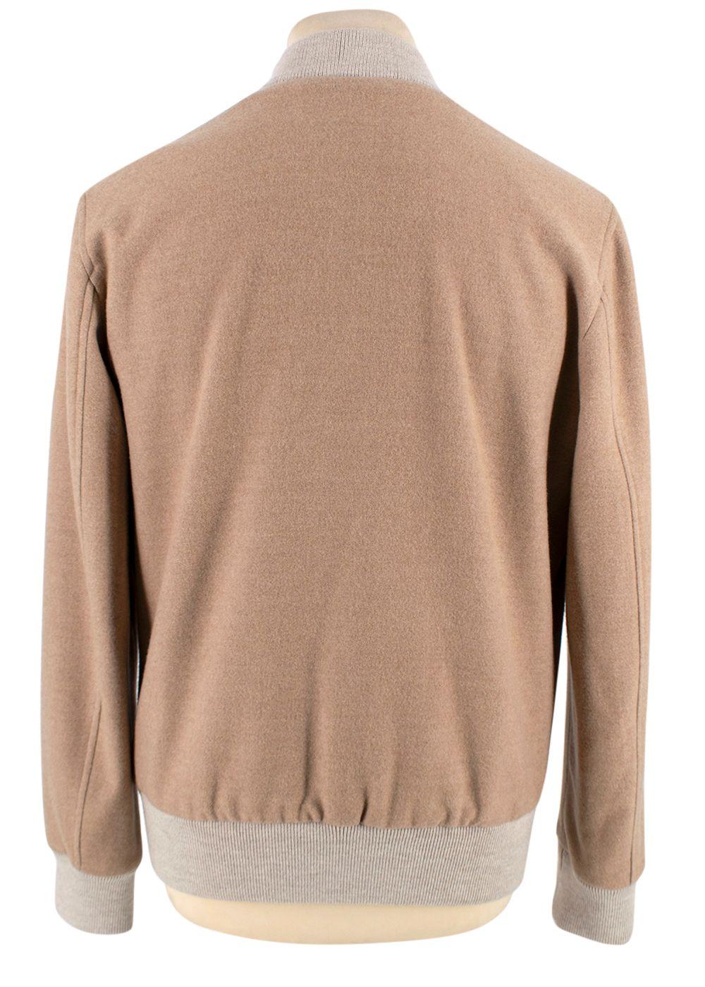 Eleventy Varsity ribbed-trim regular-fit wool jacket