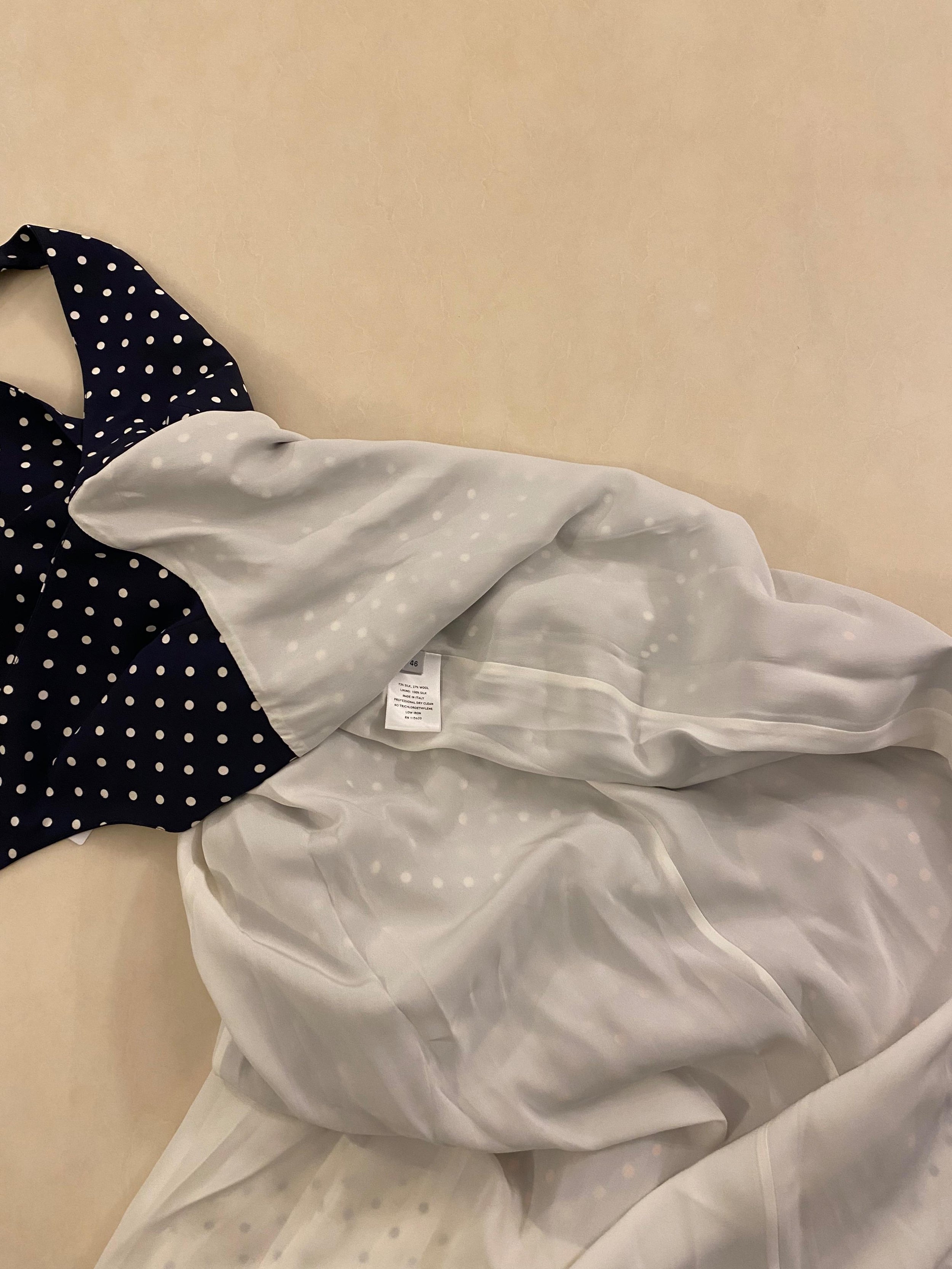 Colourblock Polka Dot Midi Dress