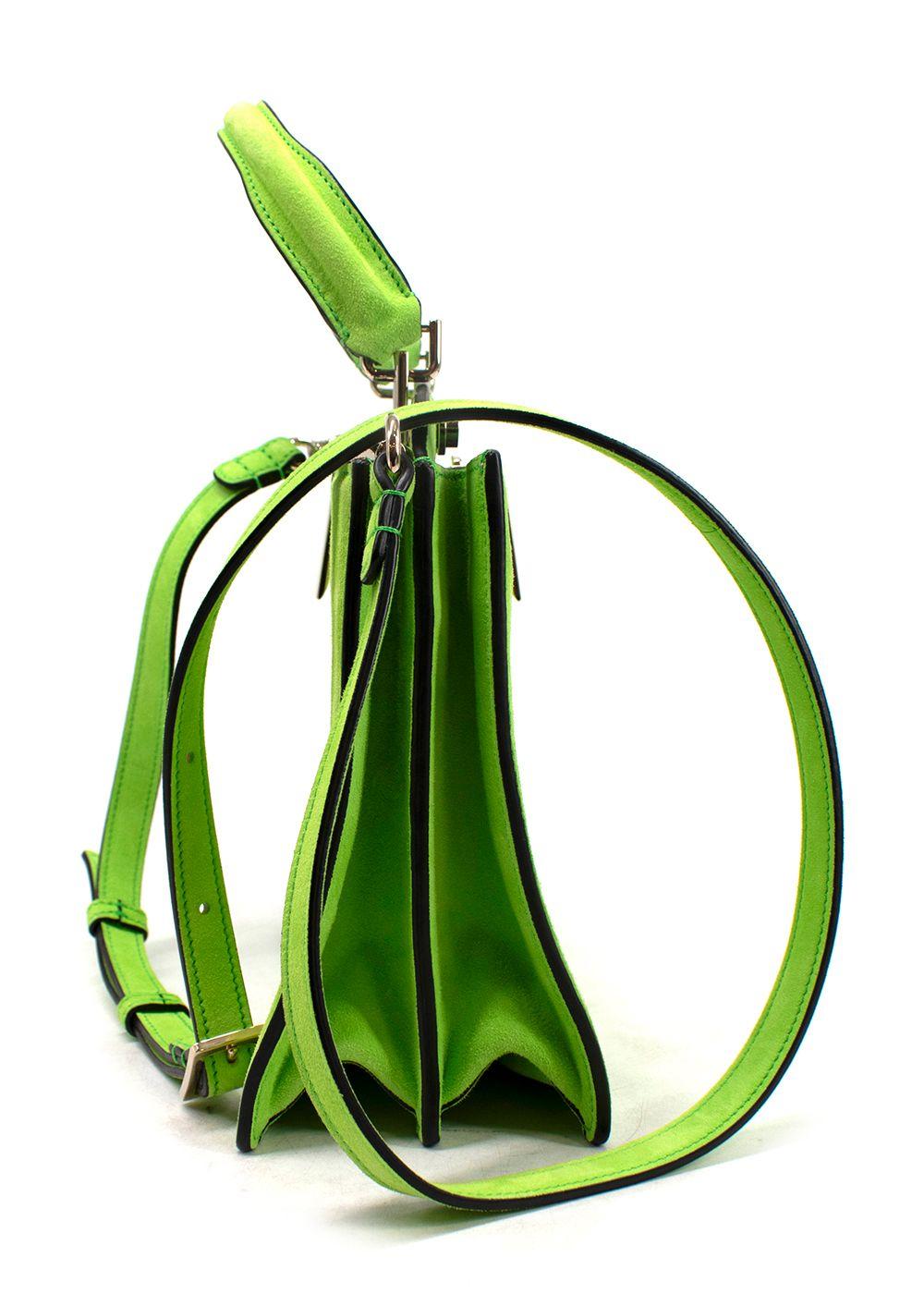 Roger Vivier green suede tote