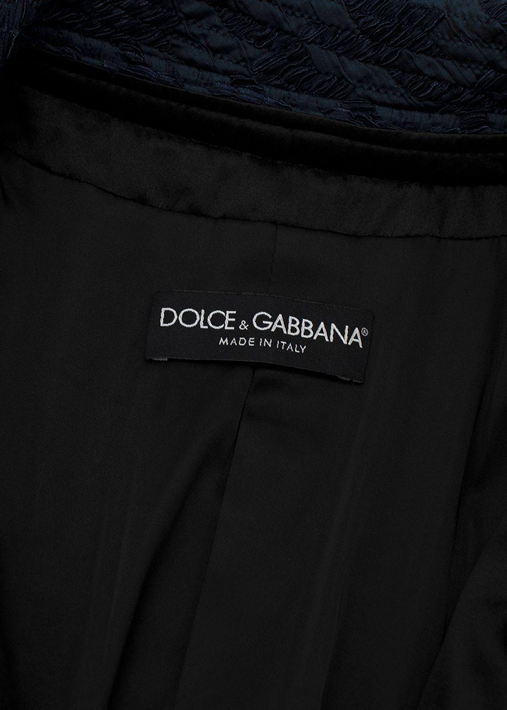 Dolce & Gabbana Houndstooth Silk Coat