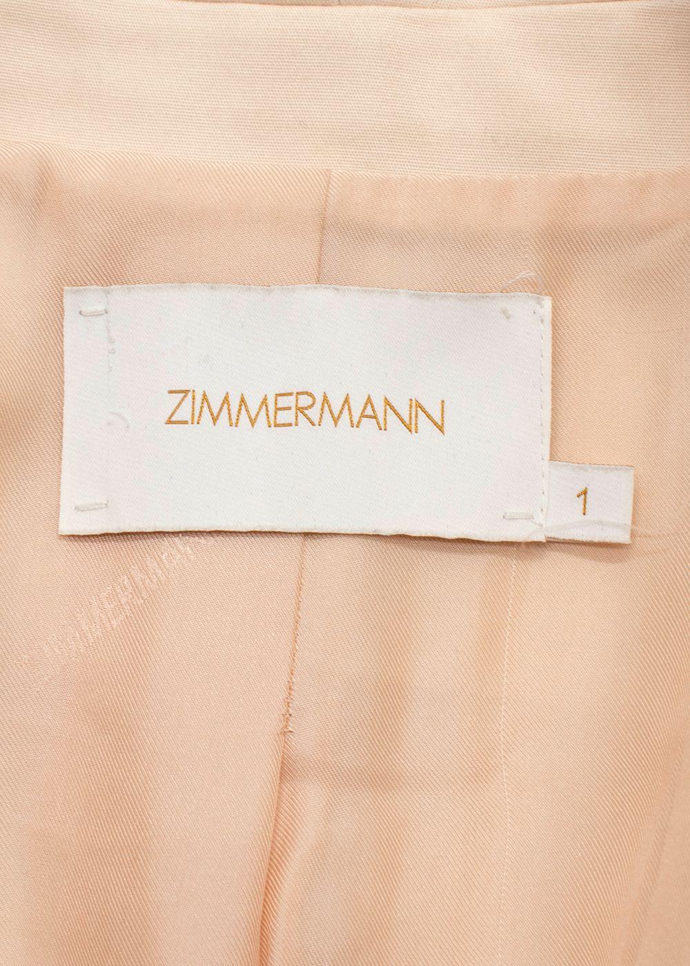 Zimmermann Beige Braided Trim Blazer