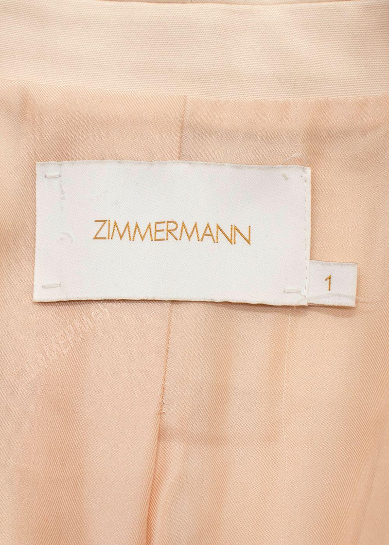 Zimmermann Beige Braided Trim Blazer