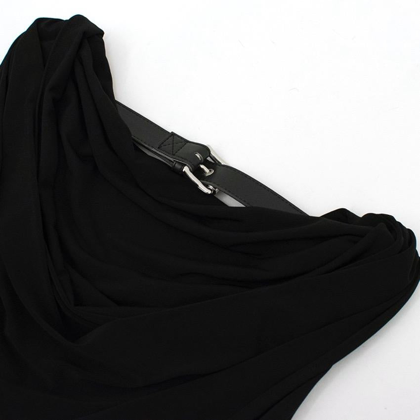 Michael Micheal Kors Black Buckle Top