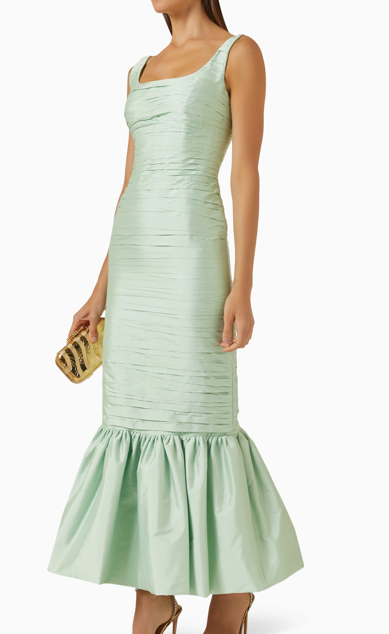 Sandra Mansour Daffodil Pleated Maxi Dress