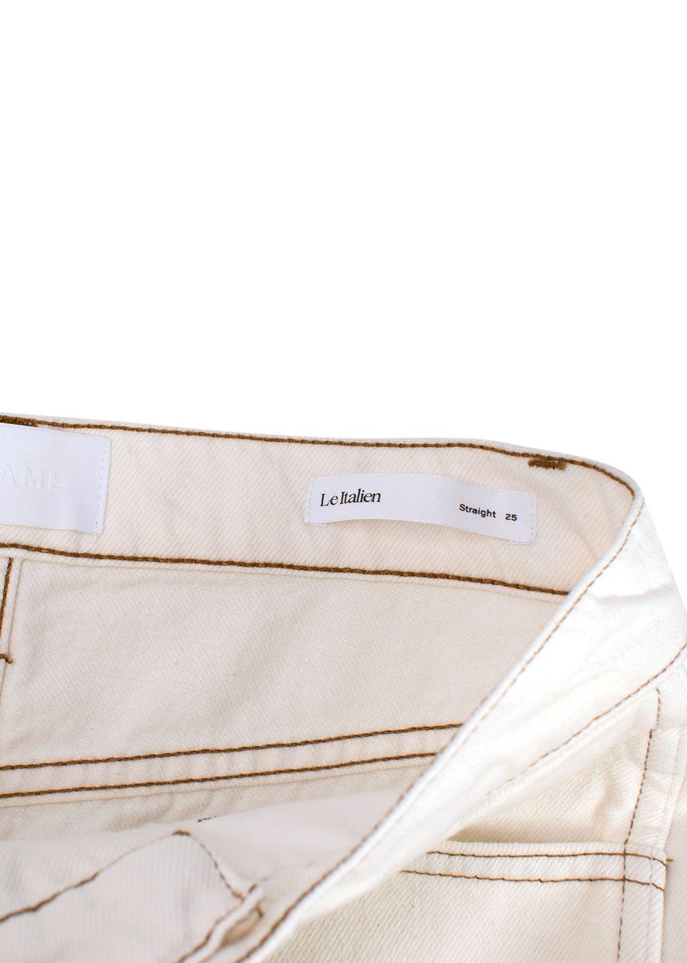 Frame Cream Le Italien Straight Leg Jeans