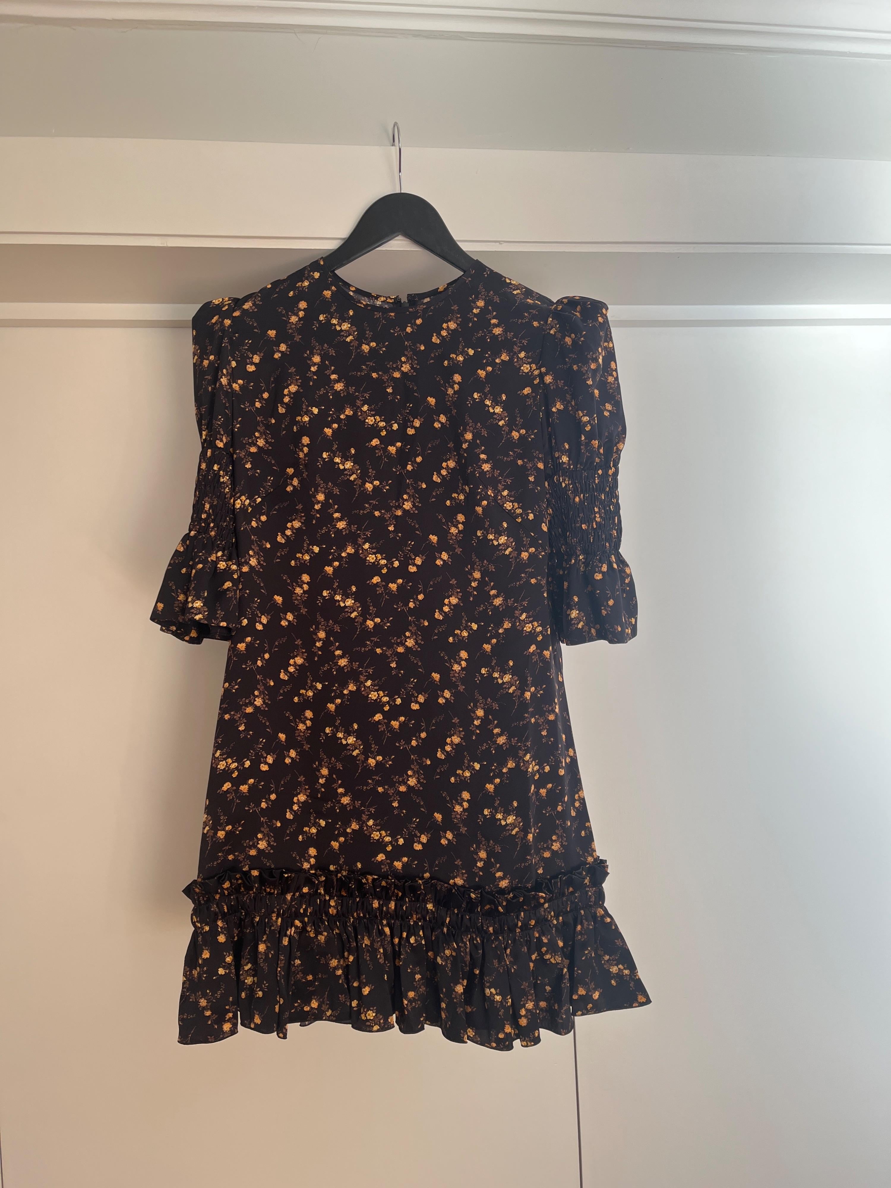 Floral  Print Falconetti Silk Dress