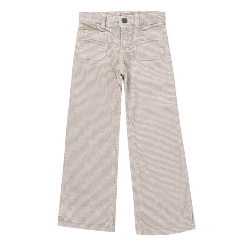 Bonpoint Beige Corduroy Flared Trousers
