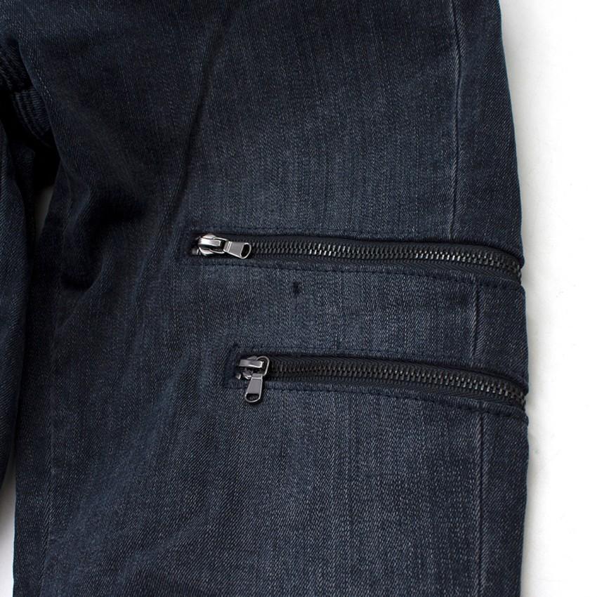 J Brand Dark Blue Zip Skinny Jeans