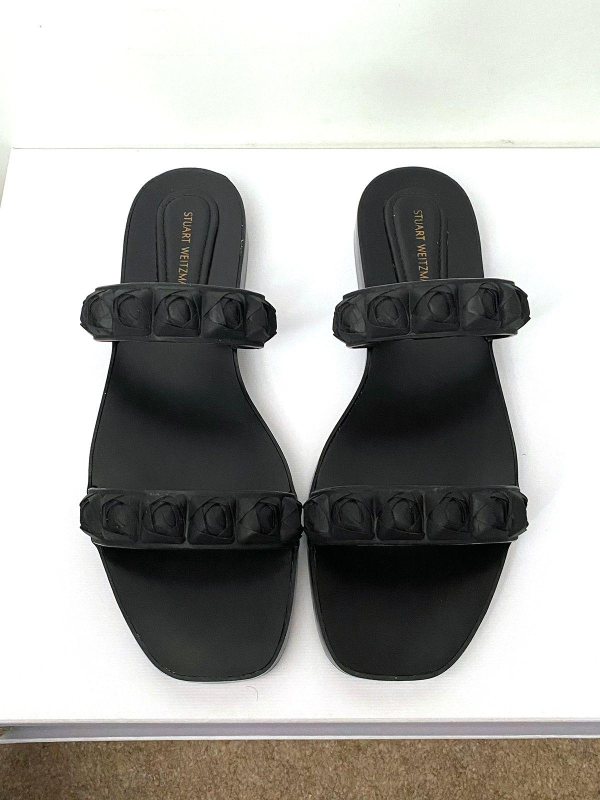 Stuart Weitzman Rosita Rubber Flat Sandals