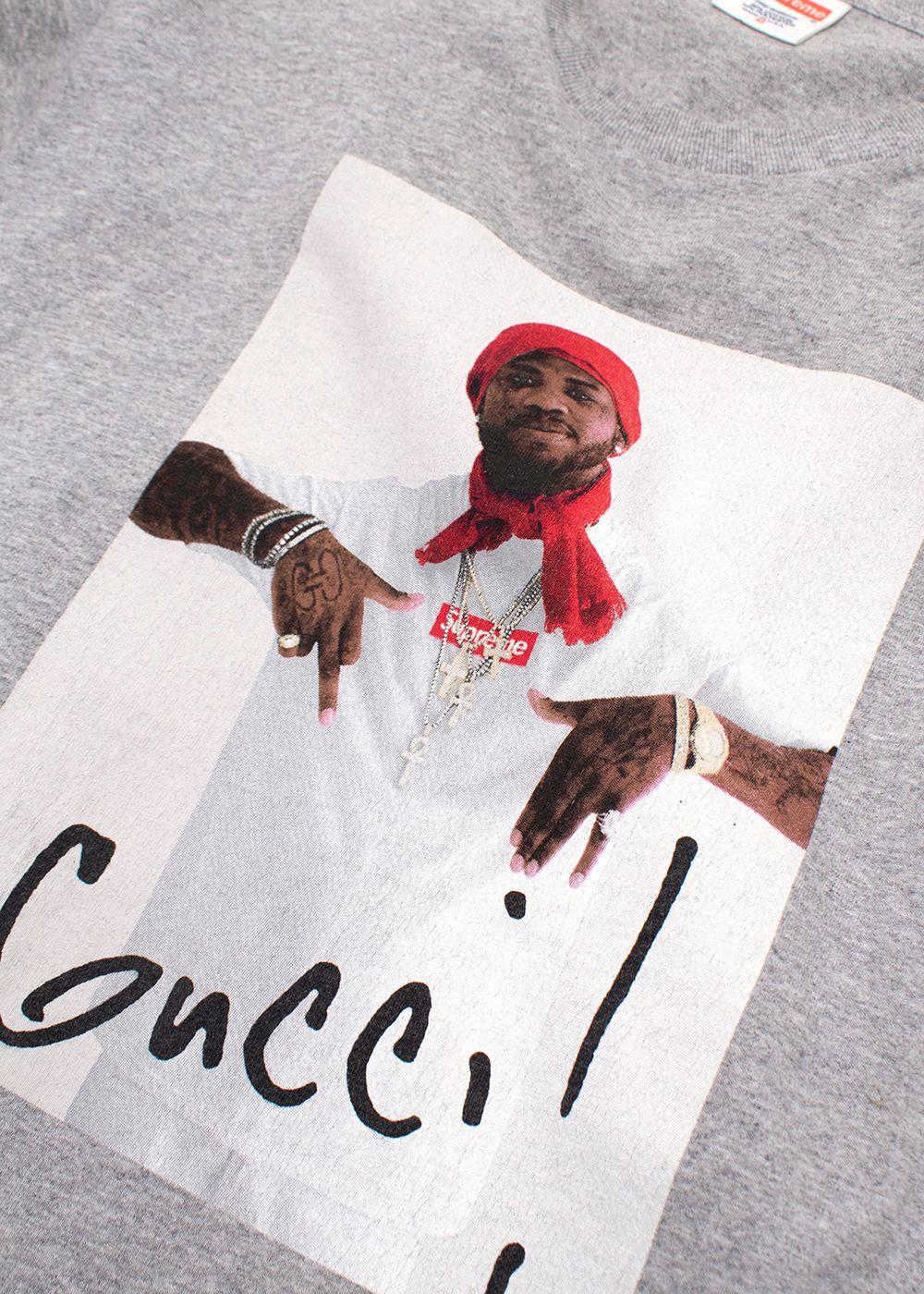 Supreme Grey 'Gucci Mane' Short Sleeve T-Shirt