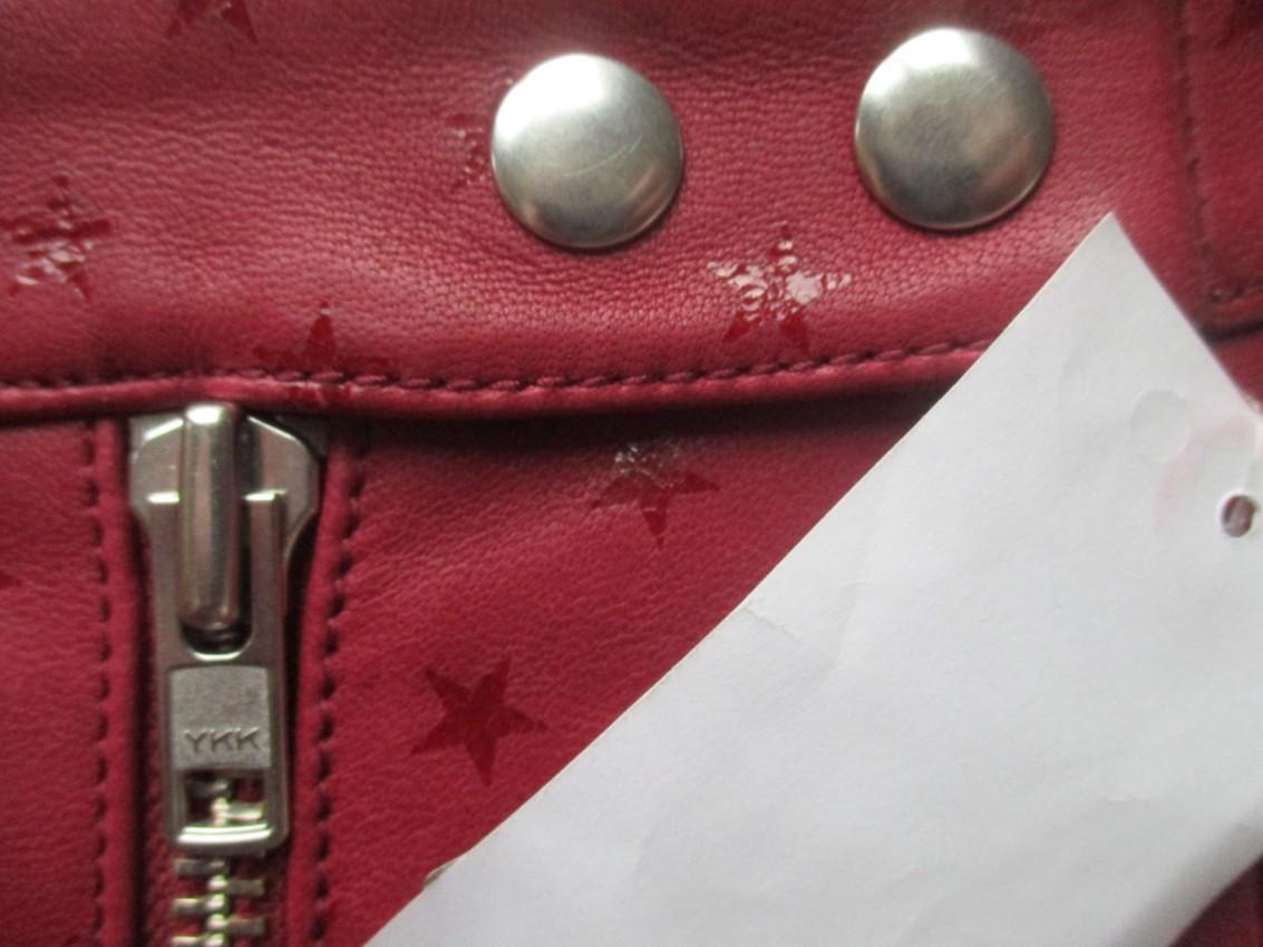 Zoe Karssen Red Star Embossed Goatskin Mini Skirt