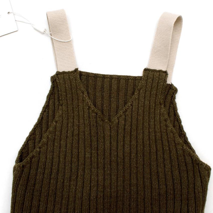 O'ahu Green Ribbed Knit Tank Dress