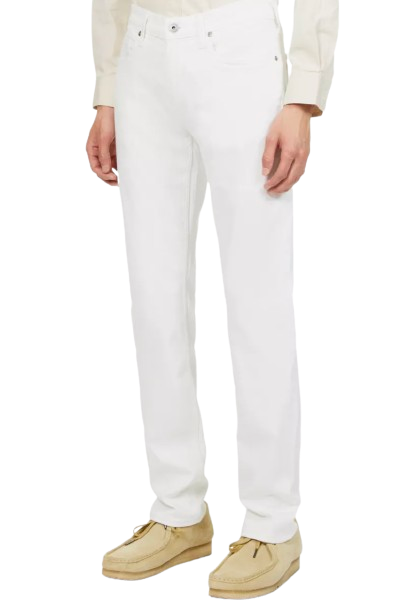 Paige White Slim Straight-Leg Denim Jeans